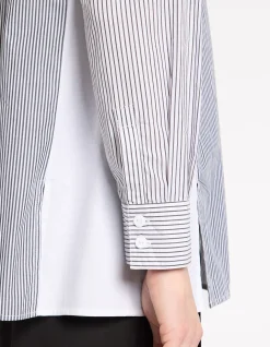 SPLICED STRIPE SHIRT