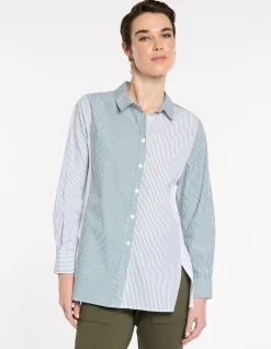 SPLICED STRIPE SHIRT