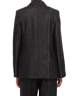Split Detail Wool Blazer
