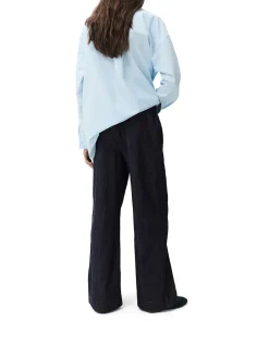 Sporty Relaxed Leg Denim Pull On Pant