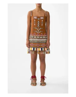 SQUARE NECK SHIFT DRESS
