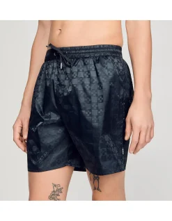 Squarecross Jacquard Mdc Swim Shorts