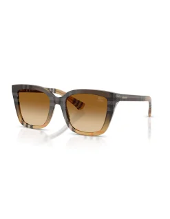 Square PALE GOLD CLEAR GRADIENT BROWN Sunglasses