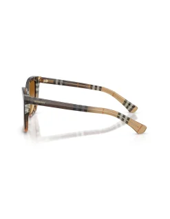 Square PALE GOLD CLEAR GRADIENT BROWN Sunglasses