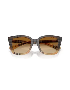 Square PALE GOLD CLEAR GRADIENT BROWN Sunglasses