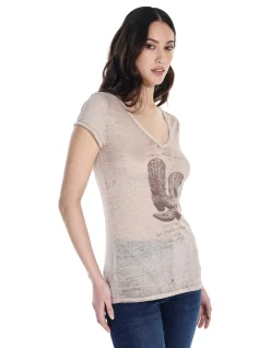 Ss Bling Boots Burnout Vnk T-Shirt