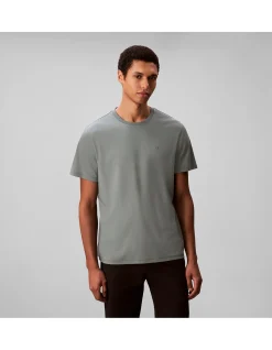 SS SUPIMA CHEST EMB CREWNECK TEE