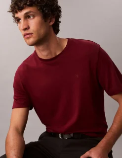 SS SUPIMA CHEST EMB CREWNECK TEE