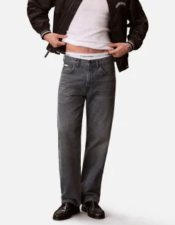90'S STRAIGHT BLUE ASH STONE JEANS