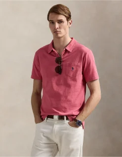 Standard Fit Cotton-Linen Polo Shirt