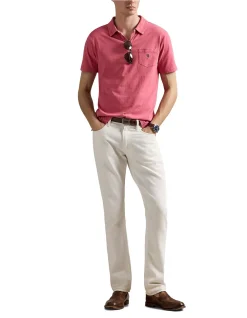 Standard Fit Cotton-Linen Polo Shirt