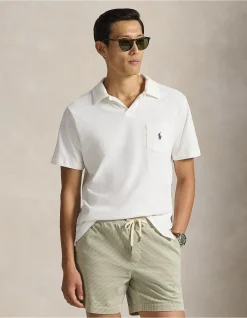 Standard Fit Cotton-Linen Polo Shirt