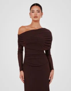 STELLA OFF SHOULDER MAXI DRESS