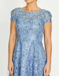 STELLAR SKY BLUE A-LINE DRESS