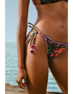 Stitched Garden Triangle Bikini Bottom