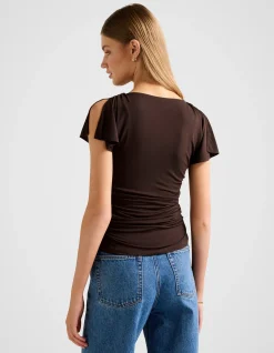STORMI SPLICED SHOULDER TOP