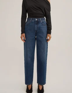 Stovepipe High Rise Straight Leg Jeans