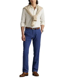 Straight Fit Linen-Cotton Pant