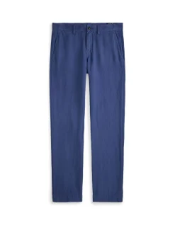 Straight Fit Linen-Cotton Pant