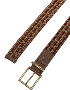 Stratford Stretch Belt - Cognac/Taupe