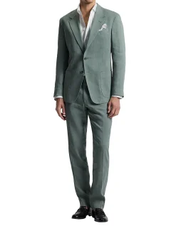 STRETCH LINEN SUIT JACKET