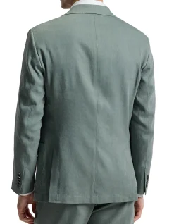STRETCH LINEN SUIT JACKET