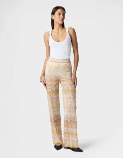 Stretch Chevron Cotton and Viscose Tank Top