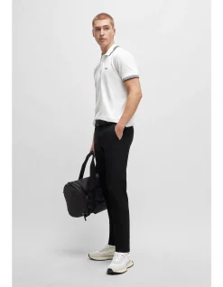 Stretch-cotton slim-fit polo shirt with logo