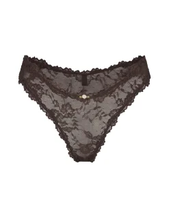 STRETCH LACE DIPPED THONG
