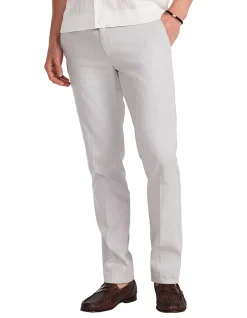 STRETCH LINEN COTTON PANTS