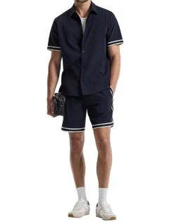 STRIPE BAND TECH SS OVERSHIRT