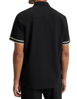STRIPE BAND TECH SS OVERSHIRT