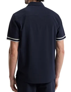 STRIPE BAND TECH SS OVERSHIRT