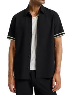 STRIPE BAND TECH SS OVERSHIRT
