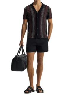 STRIPED JACQUARD KNIT SHIRT