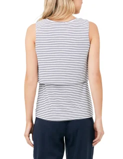 Stripe Nursing Tank with Lift-Up Access