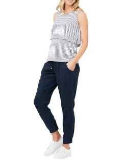 Stripe Nursing Tank with Lift-Up Access