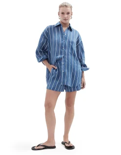 STRIPE PULL ON SHORT