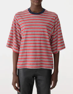 Stripe Quarter Slv T-Shirt