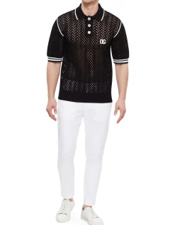 Stylish Crochet Polo Shirt