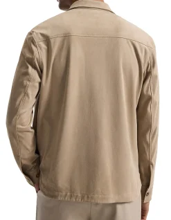 SUEDE LOOK OVERSHIRT