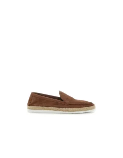 Suede Slip On Loafer With Rubber & Rope Sole