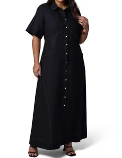 SUNDAY IN THE CITY-NO SAINTS MAXI SHIRT DRESS