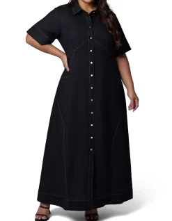 SUNDAY IN THE CITY-NO SAINTS MAXI SHIRT DRESS