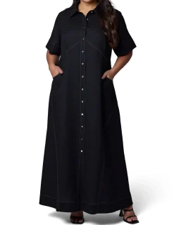 SUNDAY IN THE CITY-NO SAINTS MAXI SHIRT DRESS