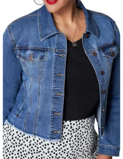 SUNDAY IN THE CITY - CHATTERBOX CROP DENIM JACKET