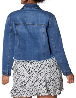 SUNDAY IN THE CITY - CHATTERBOX CROP DENIM JACKET