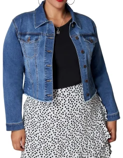 SUNDAY IN THE CITY - CHATTERBOX CROP DENIM JACKET