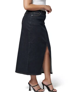 SUNDAY IN THE CITY - HYPE DENIM MAXI SKIRT