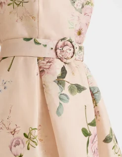SUNSET ROSE LINEN DRESS